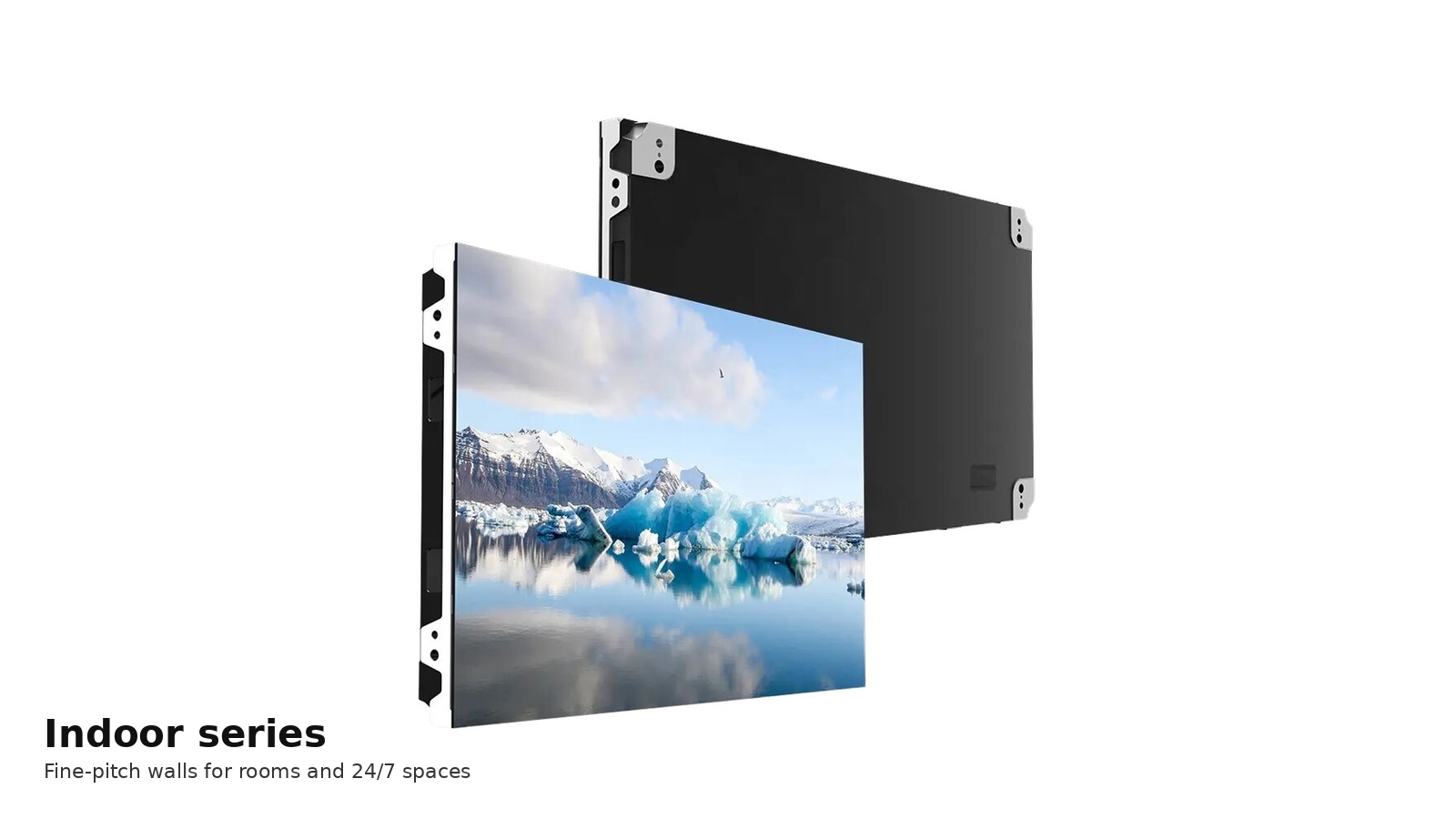 Indoor series — Fine-pitch walls for rooms and 24/7 spaces
