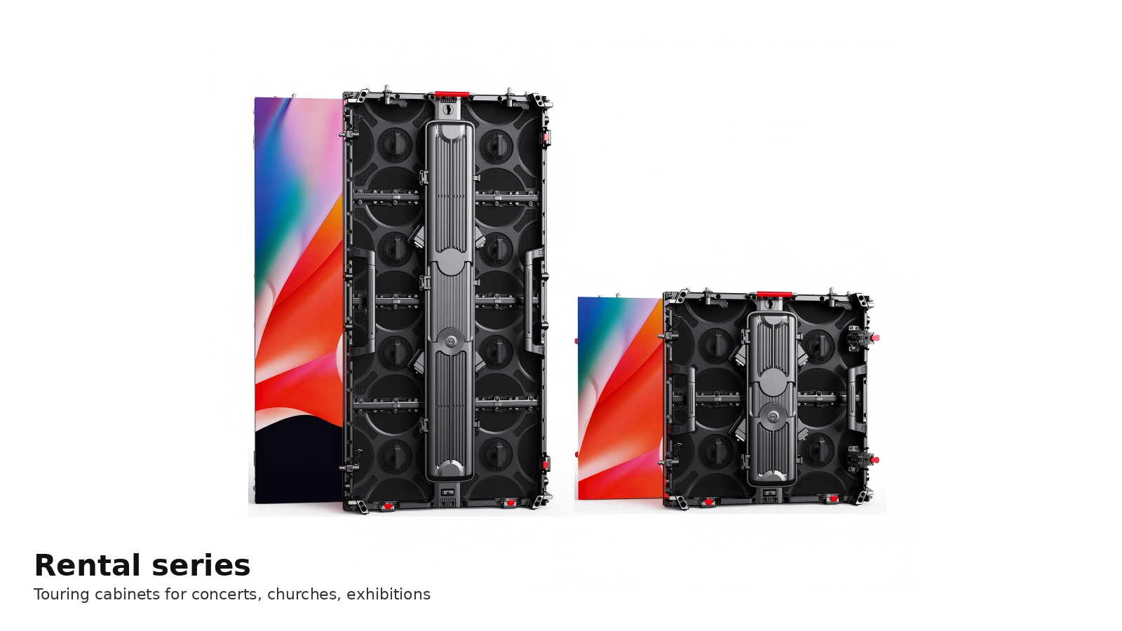 Rental series — Touring cabinets for concerts, churches, exhibitions