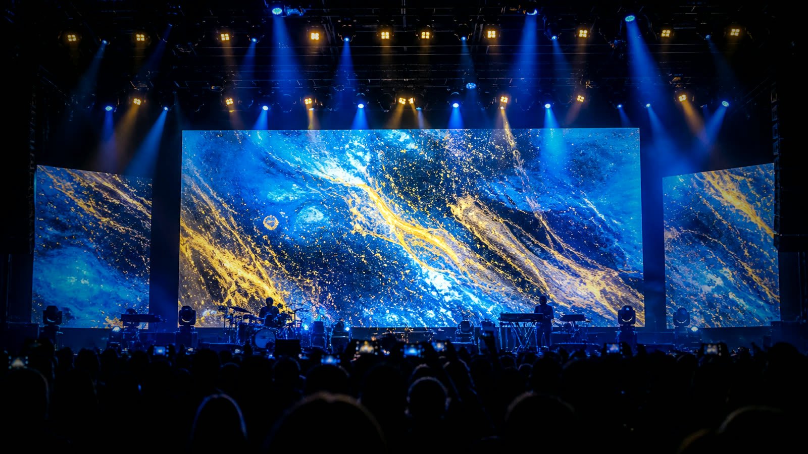 Rental LED wall at a concert stage