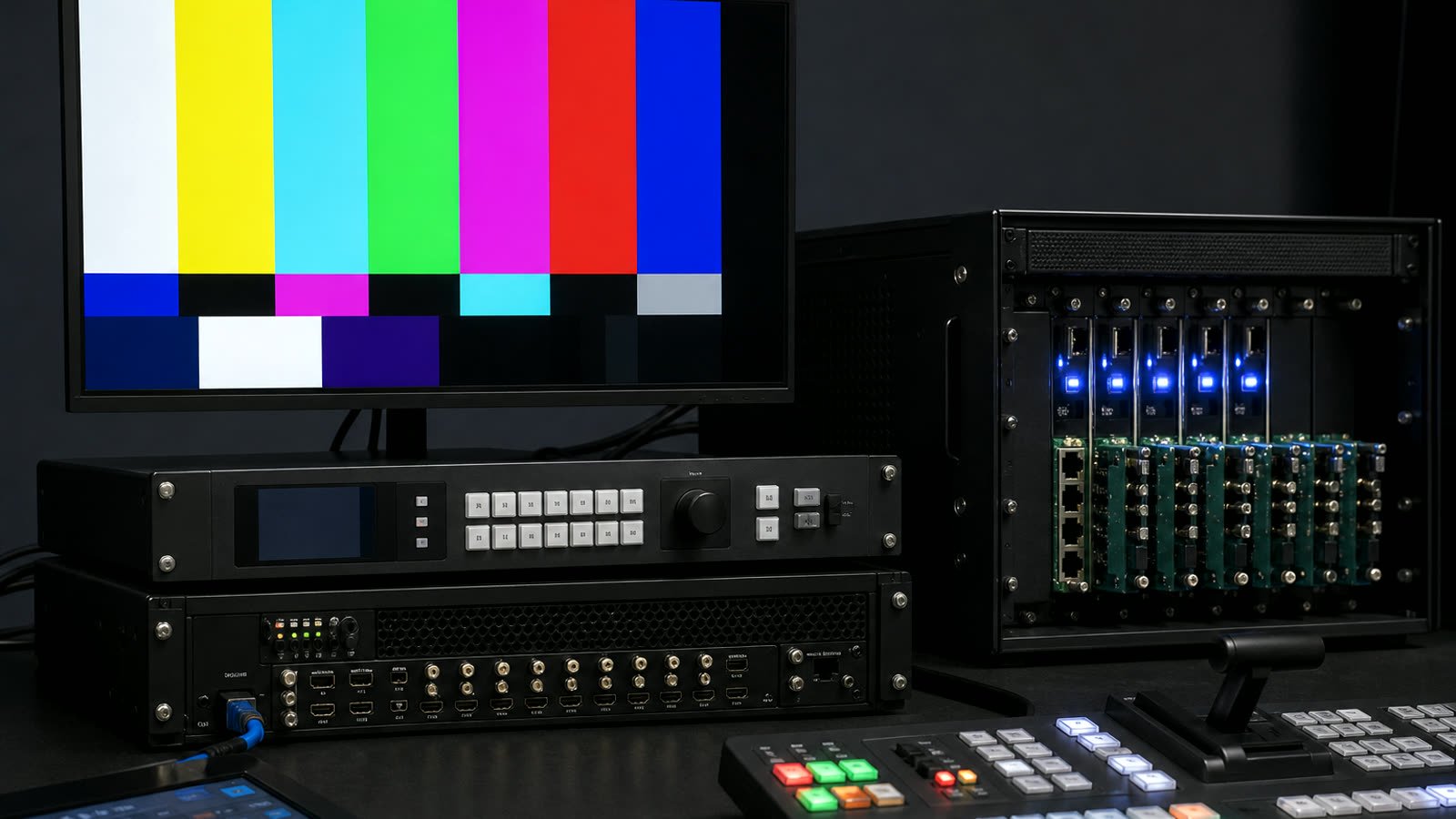 LED video processor and control desk