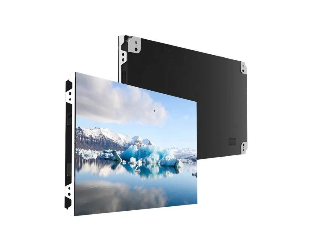 SFxDisplay SFF-IS indoor soft-connection LED cabinet, front and rear