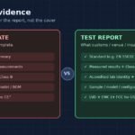 Test report vs cover certificate comparison for LED display CE, FCC and EMC export evidence