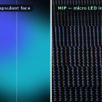 COB smooth encapsulant face vs MIP packaged micro-pixel grid